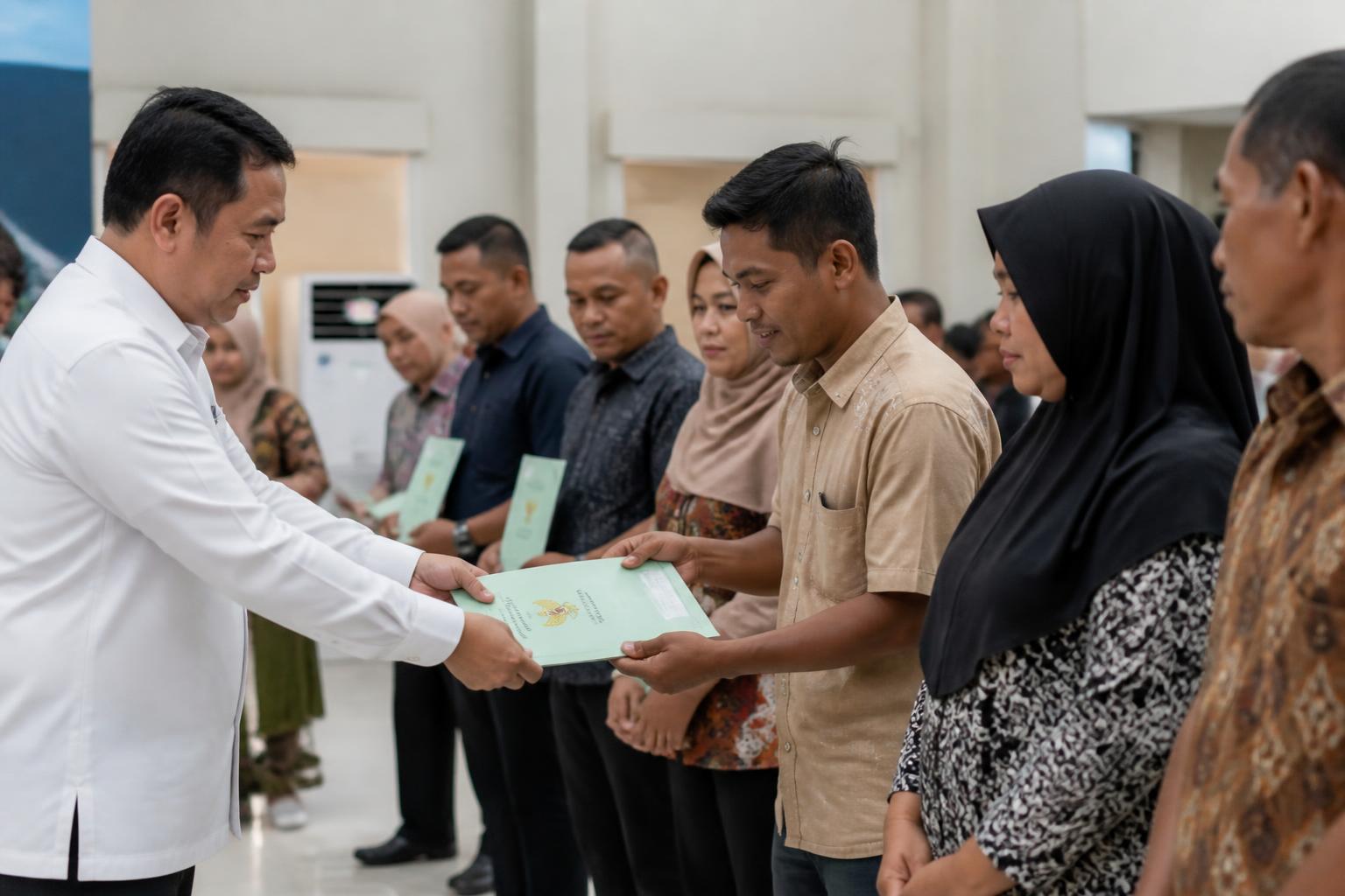 BPN Sulteng Serahkan 50 Sertifikat Tanah dalam Momentum HANTARU 2026