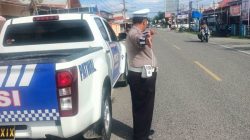 Jaga Kelancaran Lalu Lintas dan Ketertiban Masyarakat, Satlantas Polres Touna Gelar “Blue Light Patrol” 
